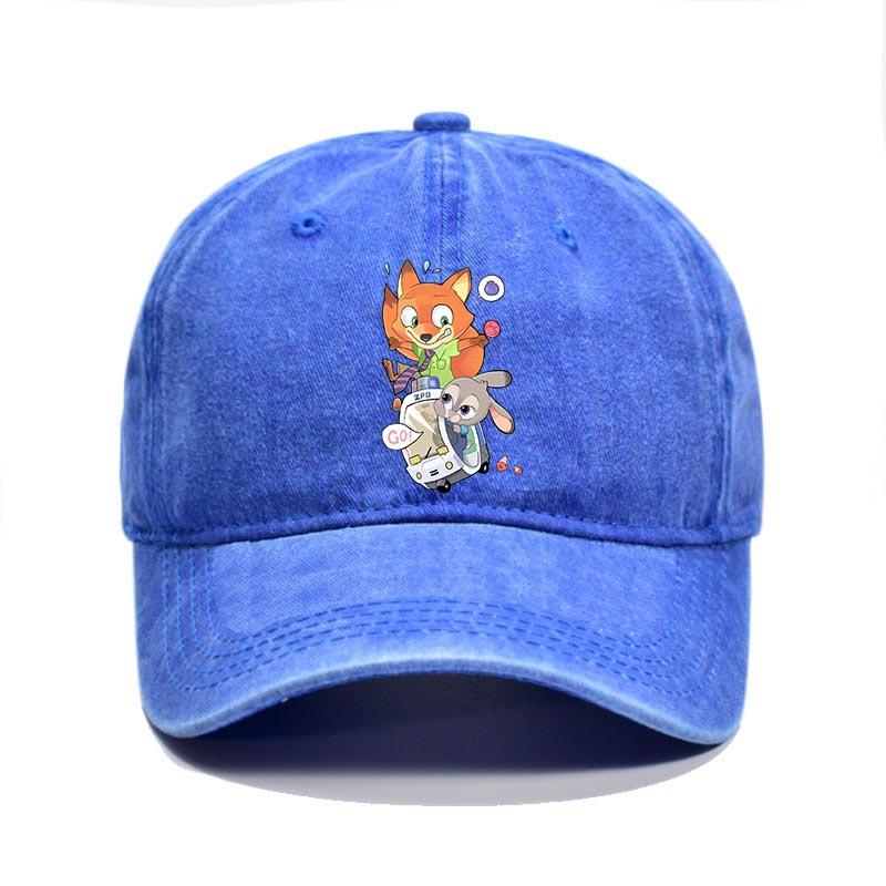 

Cartoon Zootopia Printed Baseball Cap Nick Judy Trucker Hat Men Women Couple Retro Summer Casual Outdoor Adjustable Dad Hat