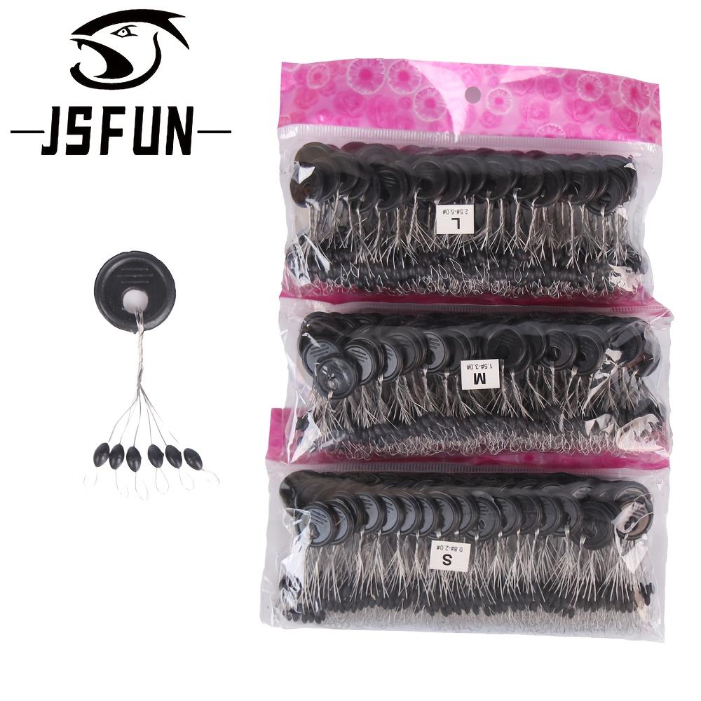 100 Sets/600 Pcs of Black Rubber Space Bean Plugs for Fishing Lines, Featuring 3 Models of Fishing Accessories and Fishing Tools