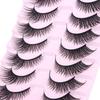 Cat Eye False Eyelashes 10 Pairs Fluffy Faux Mink Natural Volume Lashes Easy to Remove for New Learners