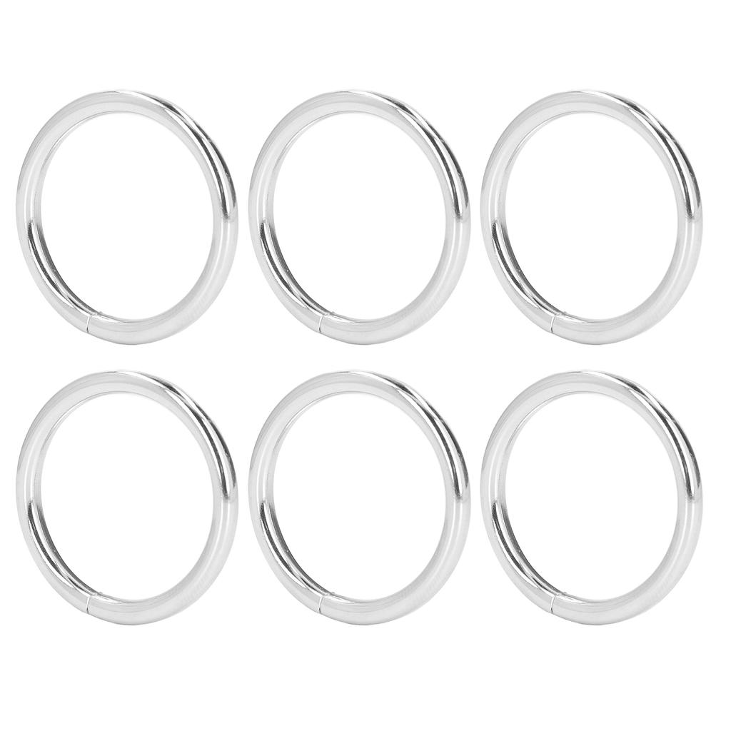 20Pcs Metal Rings 4x32mm Iron Sturdy Durable Multifunctional Exquisite Metal O RingsSilver