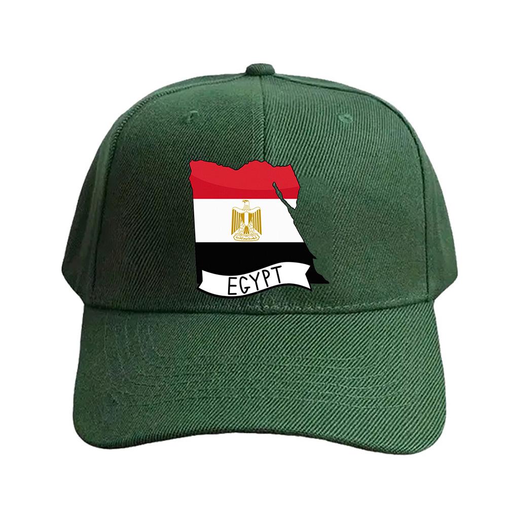 Ägypten Flagge Karte Frau Mann Baseballkappe Erwachsener Verstellbar mit Gebogenem Schirm Wander Anglerhut Trucker Cap Sommer Mode