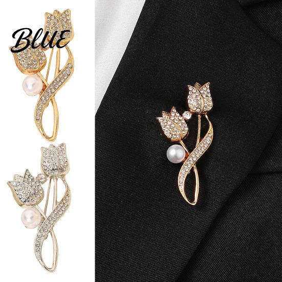 Decorative Collar Pin Women Alloy Brooch Pin Tulip Shape Lapel