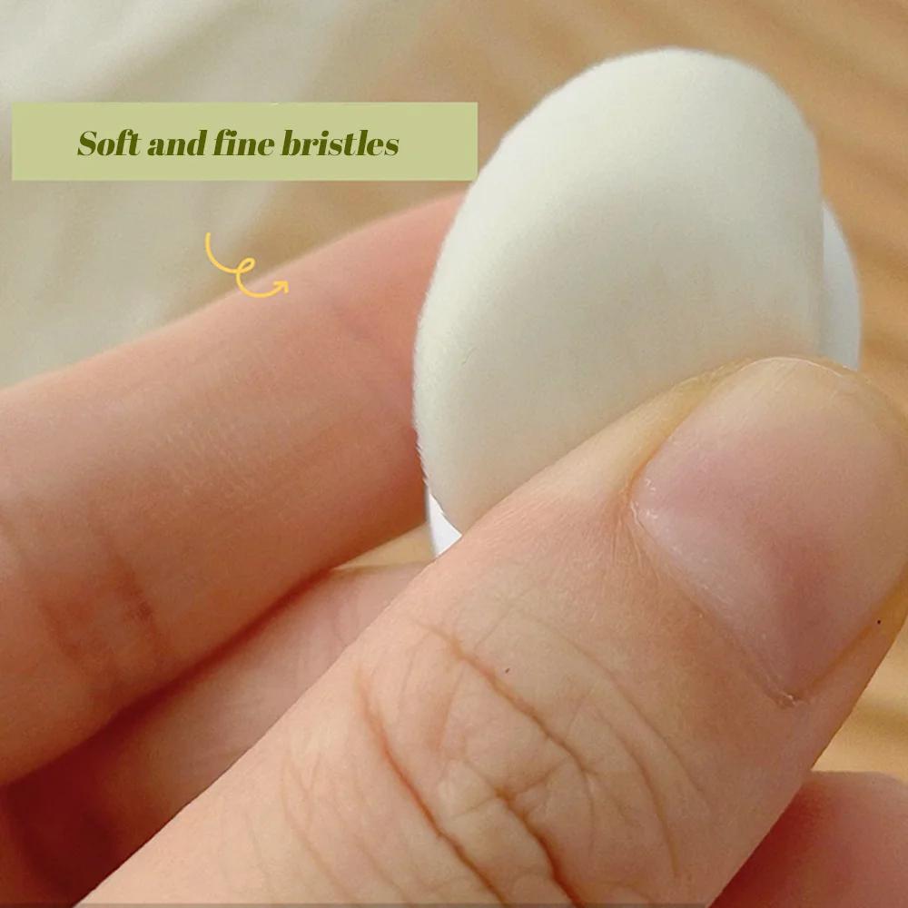 Dust Ring Brush Nail Art Front and Back Edge Portable Dust Cleaning Sweep Dust Finger Button Fine Soft Brush Tool