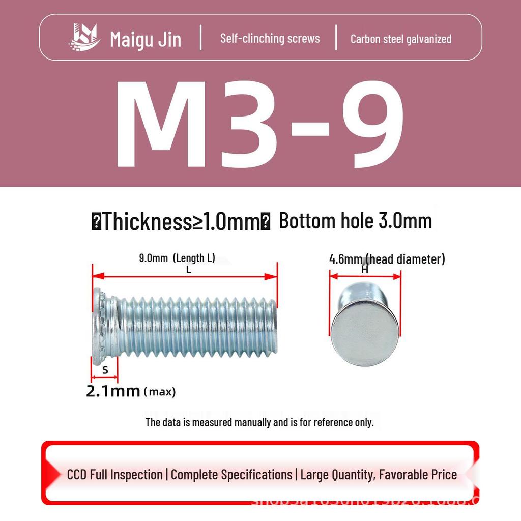 Flat Head Carbon Steel Galvanized Rivet Nuts FH-M2 to M10 - Free Shipping