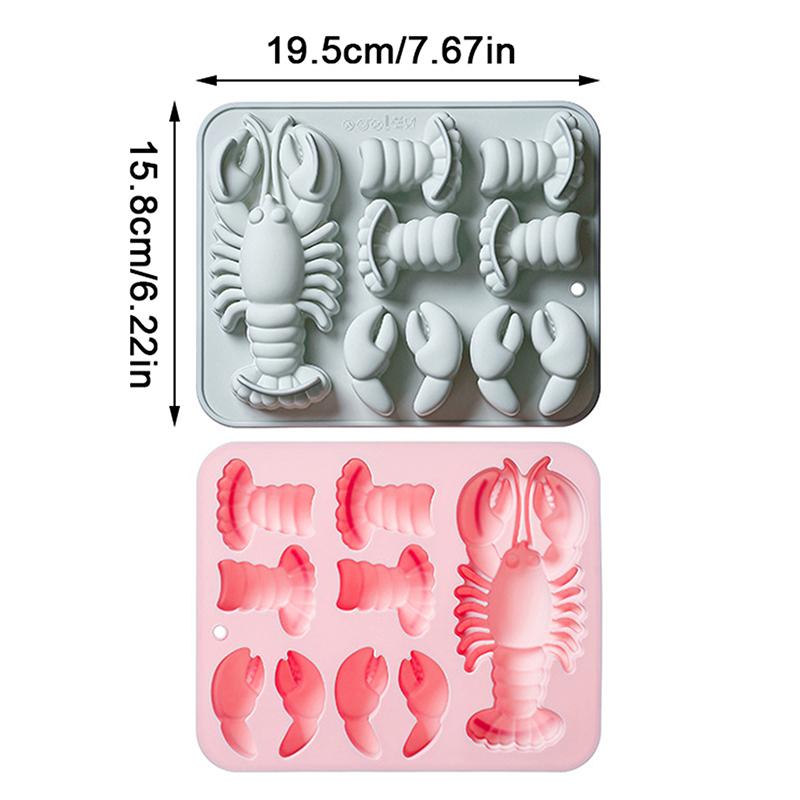 Stampo per Cioccolato Aragosta Stampo in Silicone per Torta Gommose Gelatina Cubetti di Ghiaccio, Decorazione Torta Stampo per Sapone Stampo da Forno in Silicone
