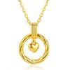 Gold Mobius Heart Necklace - Elegant Summer Clavicle Chain Gift for Girlfriend