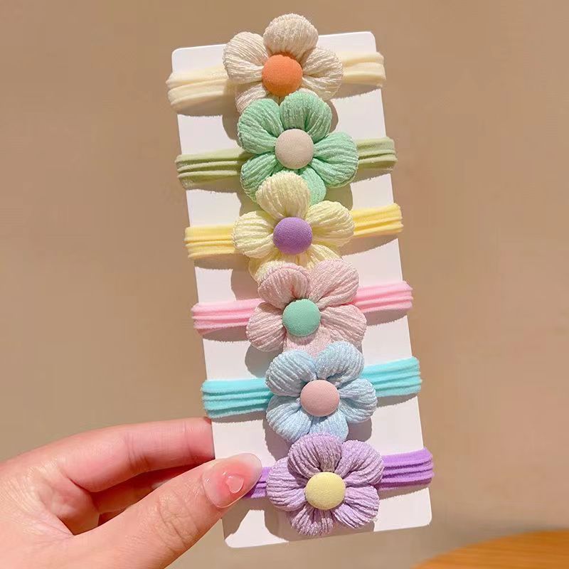 Children's Hair Ties Non-Damaging Towel Rings Elastic Hair Bands Little Girls Ponytail Rubber Bands