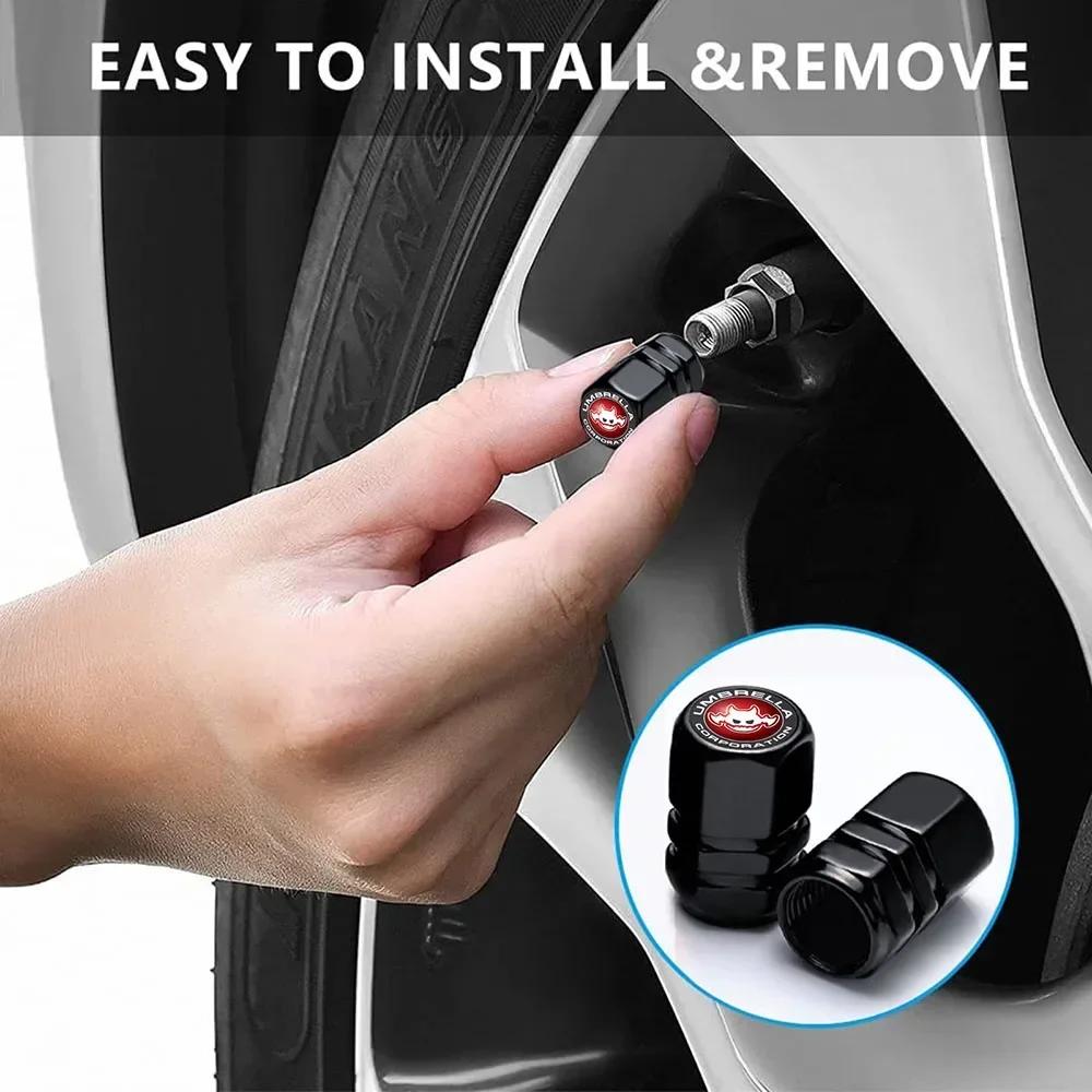 4Pcs Tire Valve Stem Caps, Universal Car Wheel Air Valve Dust Proof Covers for Cars, Trucks, SUVs, Bikes and Motorcycles Amagi