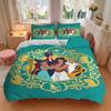 3pcs Aladdin and Friends Printed Quilt Set Soft and Comfortable Quilt Cover for Bedroom, Guest Room S003