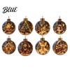 Hanging Decor for Christmas Tree Lighted Ornament with Warm LED Lights Retro Metal Cap Decorative Illuminated Spheres Transparent Ball Holiday