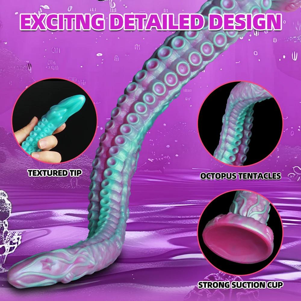 New Ultra-Long Silicone Octopus Tentacle Anal Plug for Unisex Use