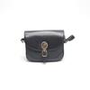 HUNTING WORLD LogoPlate Shoulder Bag Cross body Navy Leather Women Used