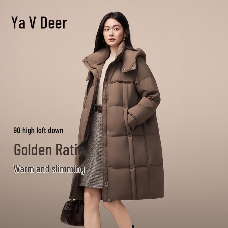 

Yalu Women s Long Hooded Winter Down Jacket XL