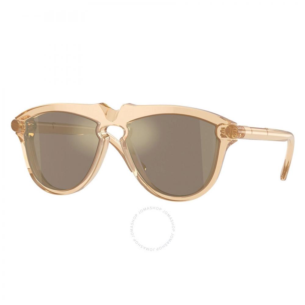 

Burberry Light Brown Mirrored Gold Pilot Men s Sunglasses BE4417U 40635A 58