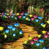 5 Heads Solar Lights Outdoor Decorative Solar Garden Lights Rose Flower Lawn Lamp for Yard Patio Garden Decor 800mah