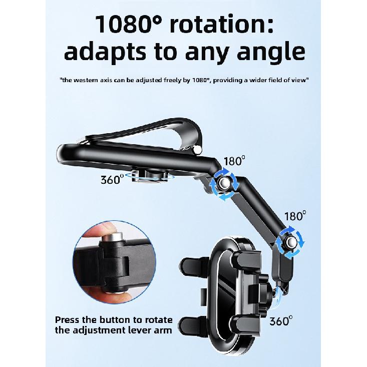 New Adjustable Rotating Sun Visor Navigation Phone Holder, Multifunctional Universal Fixed Mount for In-car Photography