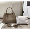 2026 Genuine Leather Mini Garden Tote Bag Top Grain Cowhide Soft Structured Crossbody With Zip Pocket
