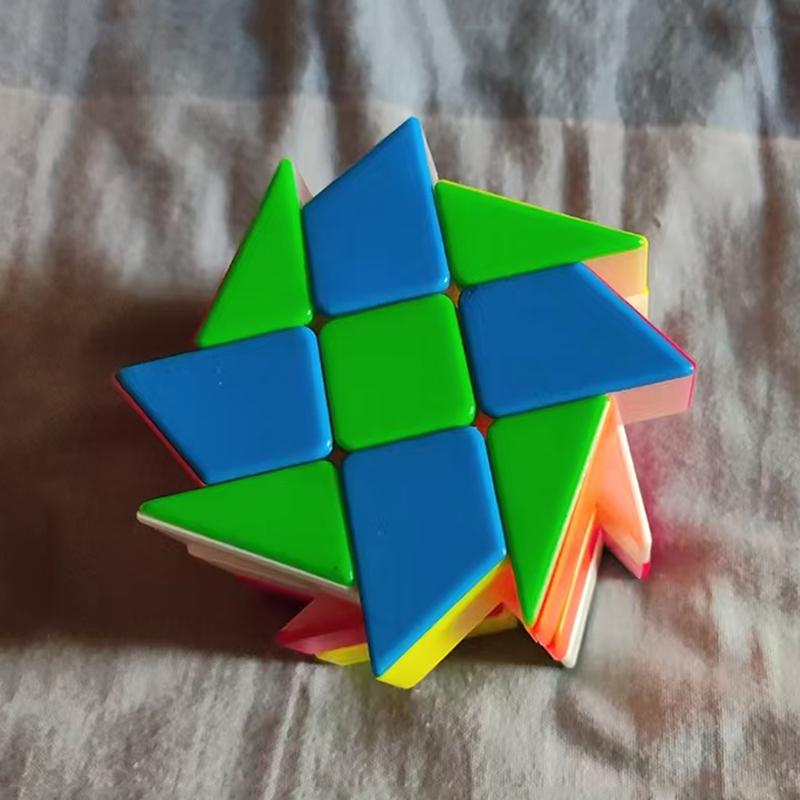 Kids Children's Educational Toys Windmill Cube Stickerless 3x3x3 Brain Teaser Challenge Puzzle Birthday Gifts Classroom Prizes