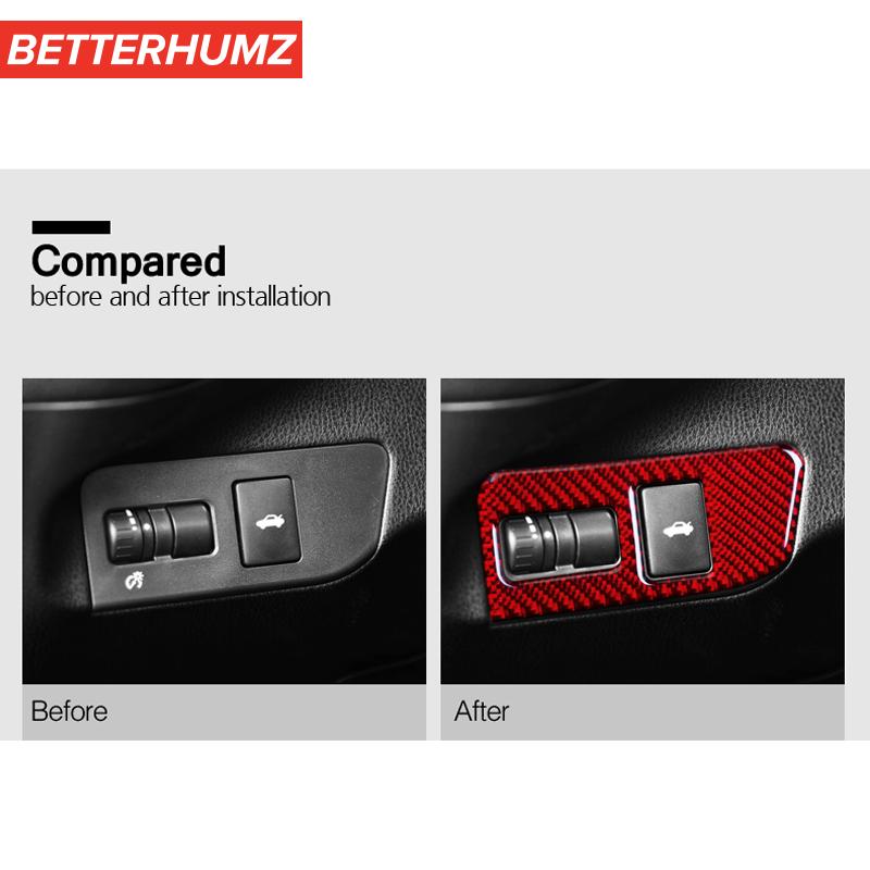 For Subaru BRZ/Toyota GR86 2013-2020 Carbon Fiber Rear Trunk Switch Button Panel Trim Stickers Car Interior Tuning Accessories