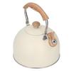 Whistling Kettle Stainless Steel Tea Kettle 2.5L Whistling Tea Pot Ergonomic Handle Teapot Beige