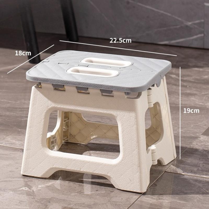 1pc Portable Folding Stool, Lightweight and Sturdy Step Stool with Handles and Non-Slip Function, Suitable for Outdoor Camping