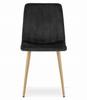 Lava Chair - Black Velvet / Wood Color Legs X 1