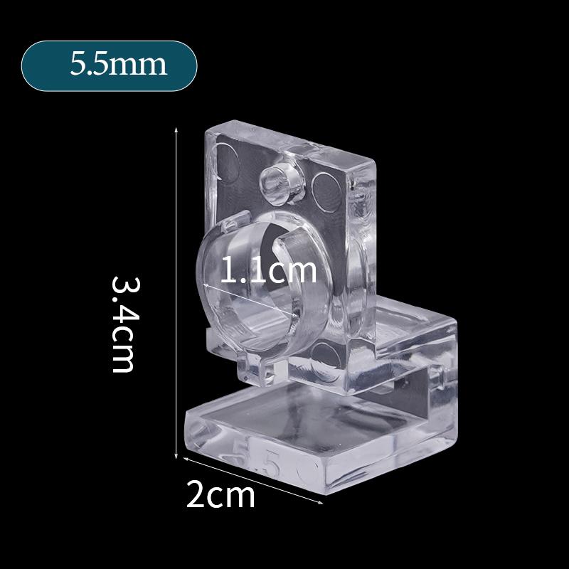 4/10 Stück Acryl-Klammern für Aquarium für 5,5 mm ~ 15 mm Wandstärke Aquarium-Abdeckung Halter Halterung Klemme Ständer Zubehör
