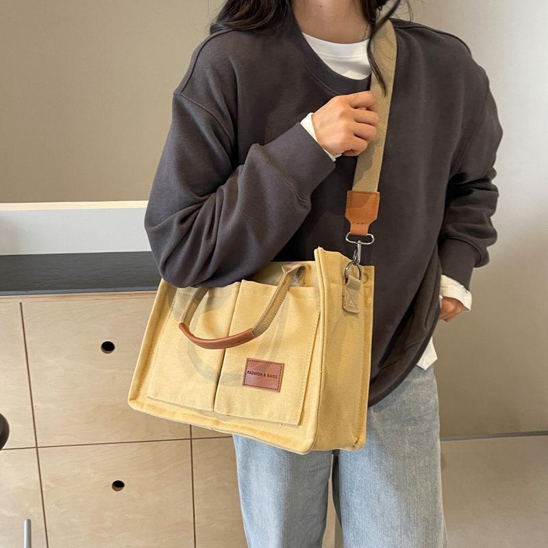 

Canvas bag, tote bag, large capacity crossbody bag, handbag, commuting bag