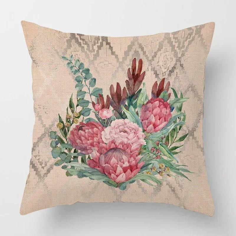 

Скандинавская осенняя домашняя декорация Наволочка для подушки-пледа Чехол для подушки на диван Эстетика гостиной в гавайском стиле 66x66cm небесно-голубой