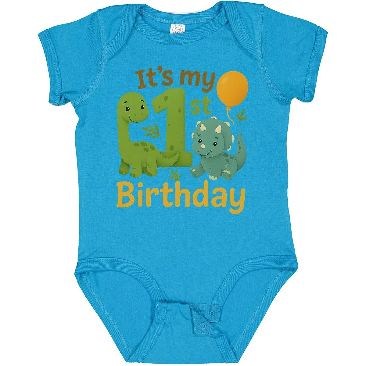 Inktastic Dinosaur 1st Birthday Cute Dino Theme Baby Bodysuit Toddler Shirt 160