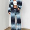 Smudging Explosion Autumn and Winter New European and American Women's Clothing Retro Rhombus Printing Suit Women