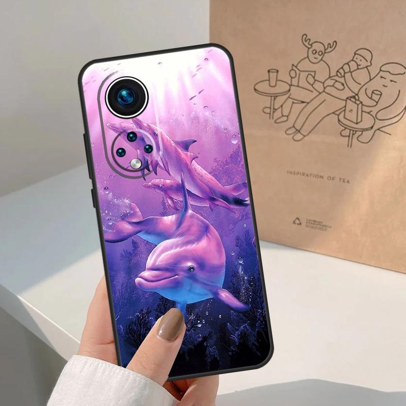 Cute Dolphin Ocean For Honor Magic 8 Pro 5 6 7 Lite Case For Honor Win RT 200 400 50 70 90 X8b X9a X9b X9c X9d