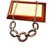 Geometric Brown Matte Vintage Earring Necklace Women Temperamental Accessories