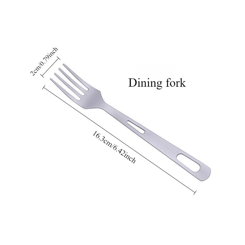 

Посуда из чистого титана, набор из трех предметов для кемпинга, набор столовых приборов из титана для здорового питания, ножи, вилки, ложки