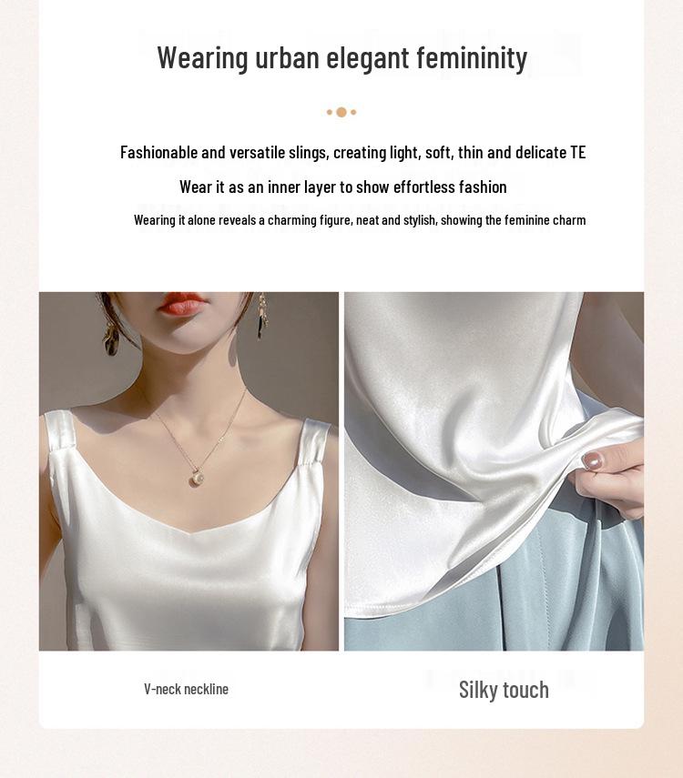 Satin V-Neck Camisole: Women's Versatile, Sexy Summer Top
