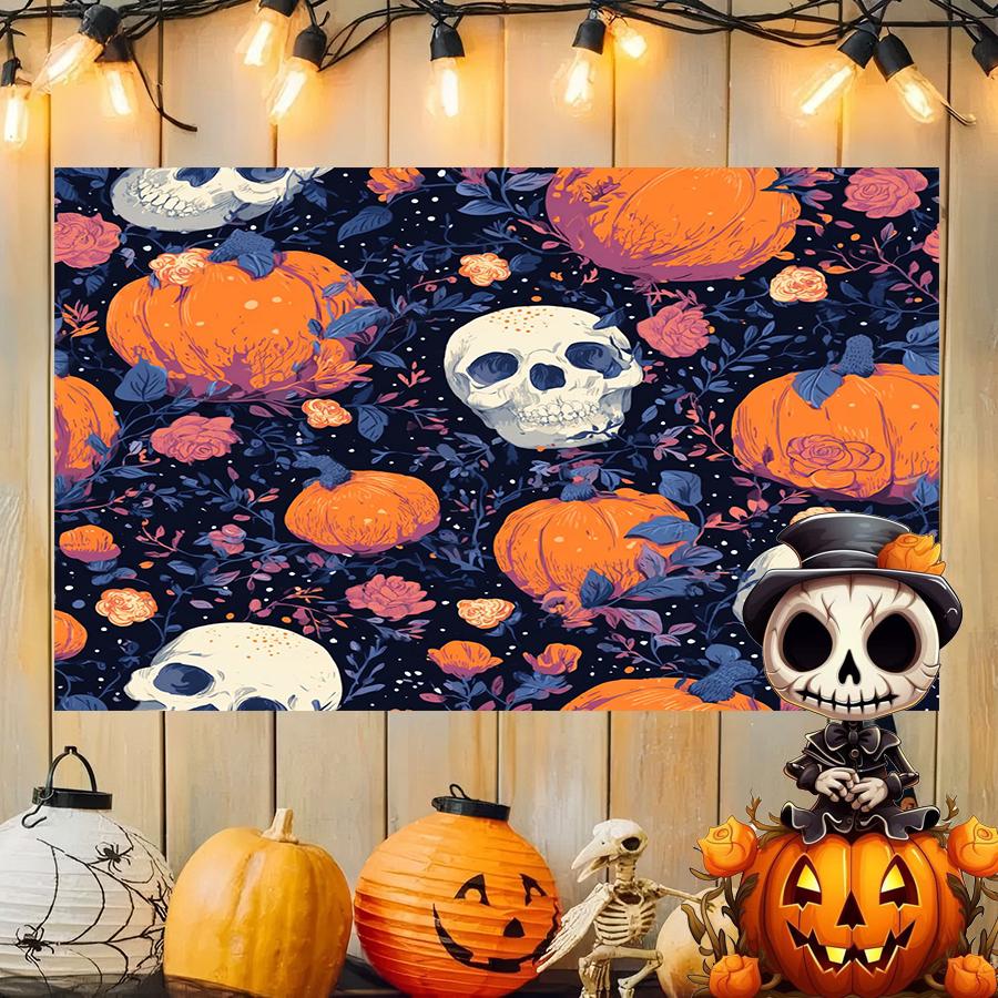Halloween Moonlit Scene Background Cloth Hanging Cloth Bedroom Bedside Decorative Wall Cloth Rental Dormitory Tapestry