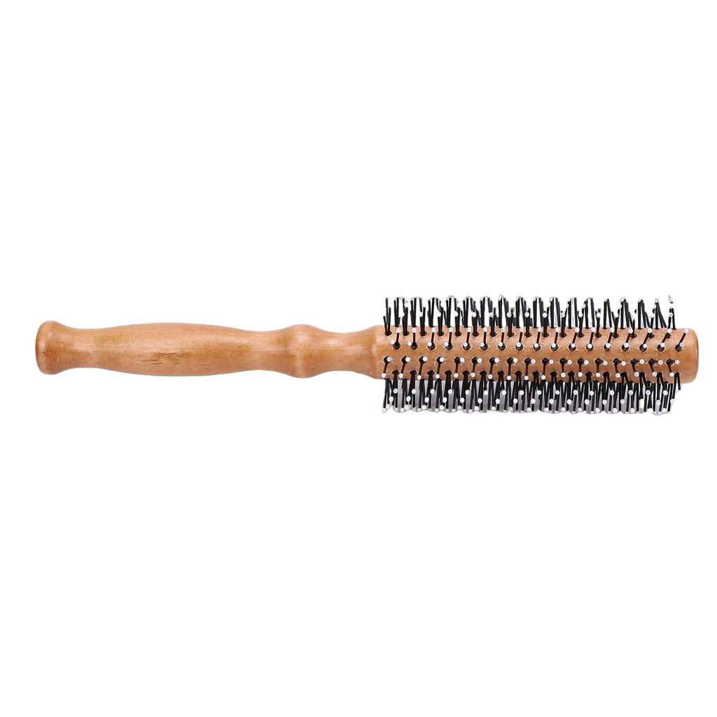 Round Curling Comb Wooden Anti Static Handle Reduces Frizz Round Styling Brush for Hair Salon Home Use Large 9.17 X