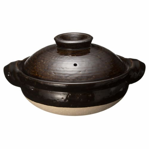Hase Seito Hase-en Multi-Purpose Donabe (Earthenware Pot), Si Sensor Compatible, "Kiwami" (Giwami), Serves 2-4, Approx. 27cm, Approx. 1800ml, Can Be U