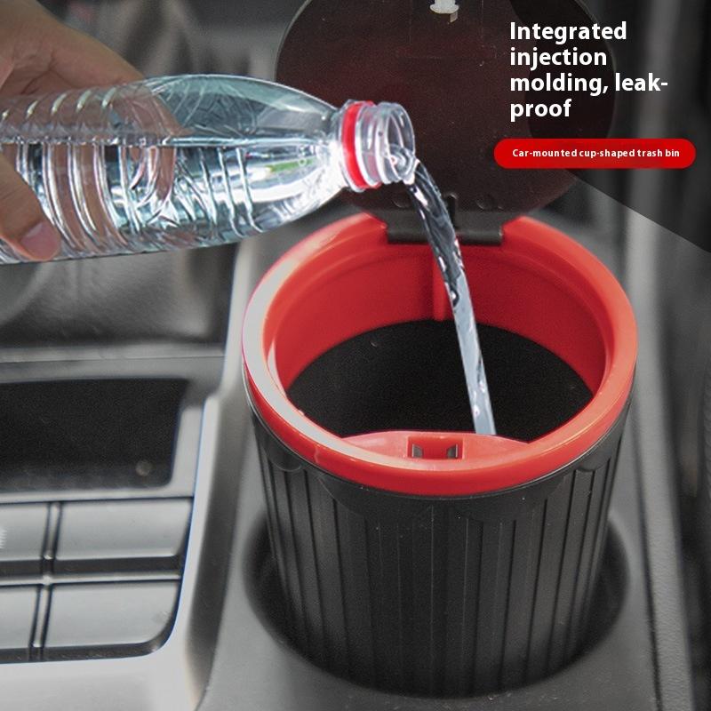 Car Trash Bin Can Mini Auto Dust Organizer Car Interior Rubbish Bag Garbage Container Storage Box Bucket Auto Accessories