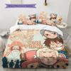 One Piece Art Pattern Bedding Quilt Set Quilt Cover Pillowcase Home Birthday Gift(1 * Duvet Cover + 2 * Pillowcase, Without Core)