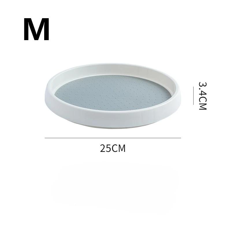 Multi-Functional Rotating Kitchen Organizer Turntable Countertop Storage Rack for Spices Jars for Home Kitchen Organization 1pc-M