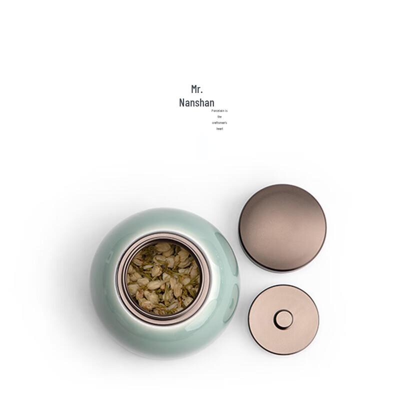 Ceramic Tea Caddy with Aluminum Lid