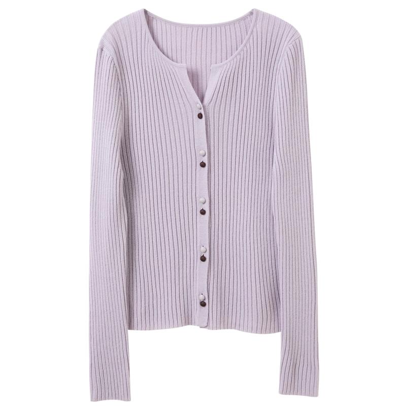 

Sancai 2026 Spring V-Neck Slim-Fit Knit Cardigan S
