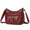 Retro PU Bag  Large-capacity Middle-aged Mother Bag Lightweight Leisure Messenger Bag