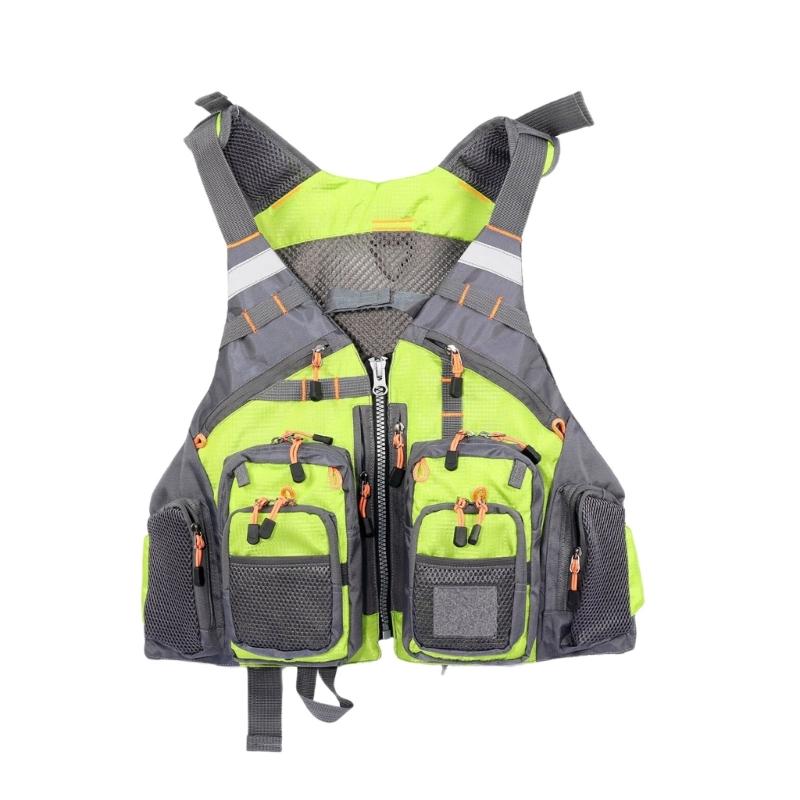 Multi Pokcet Waistcoat Jackets with Breathable Mesh Trout Fishing Gear Fly Fishing Vest Outdoor Stream Fishing Accessory