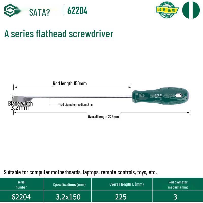 Sata Stubby Screwdriver Set: Phillips, Slotted, Flathead, Torx