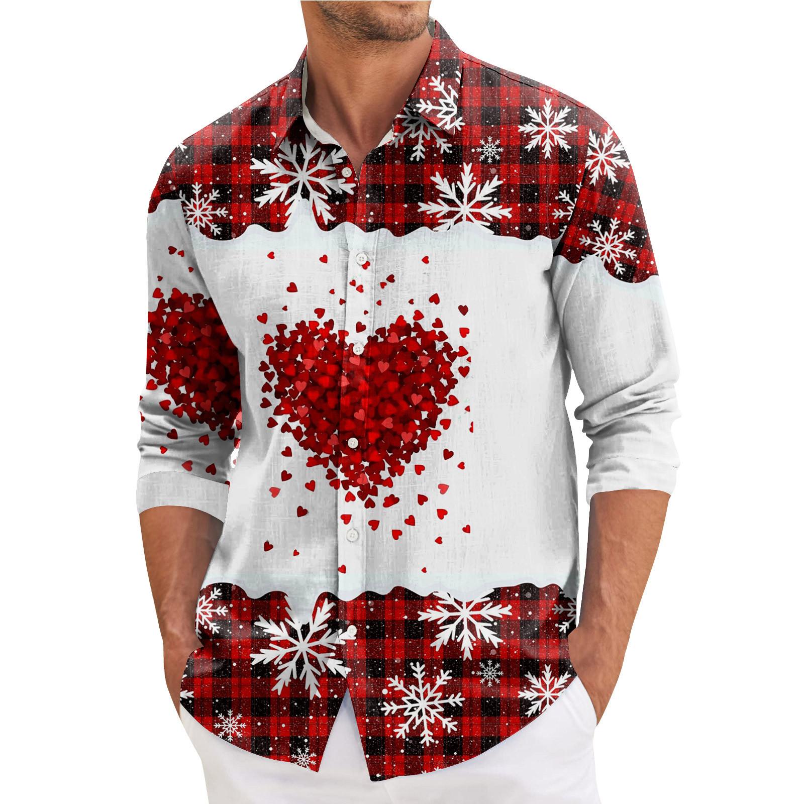 

Чоловіча весняна повсякденна вільна сорочка з довгими рукавами з принтом Чоловіча сорочка XXXL чорний