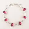 For Gift Pink Tourmaline Gemstone 925 Sterling Silver Jewelry Handmade Bracelet RB-6-11