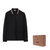 Burberry Polo Shirts Men's Black Polo Collar Moderate Straight Fit 81118151