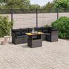 VidaXL Garden Lounge Set with Cushions 7 Pcs, Patio Sofas, Patio Furniture Set, Outdoor Furniture, Black 3270838